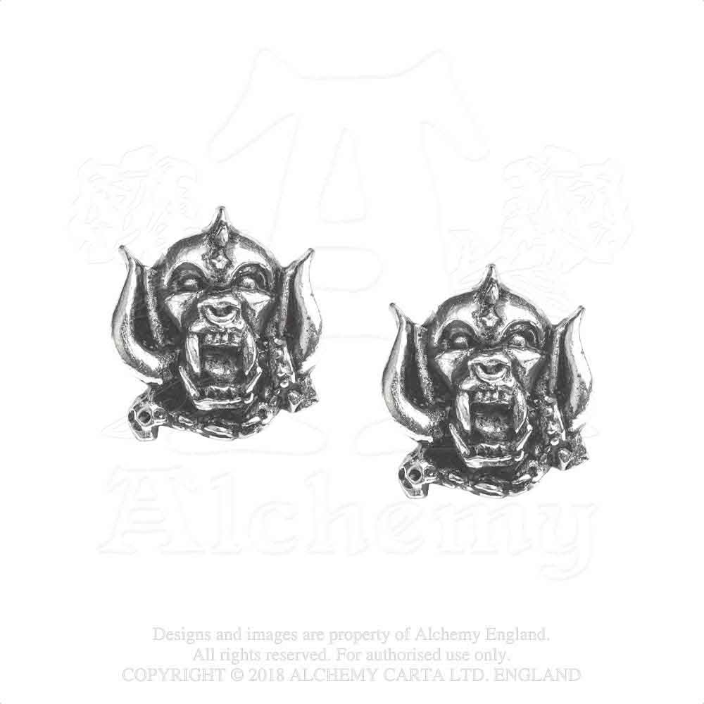 Alchemy Motorhead - War Pig Stud oorbellen - Zilverkleurig